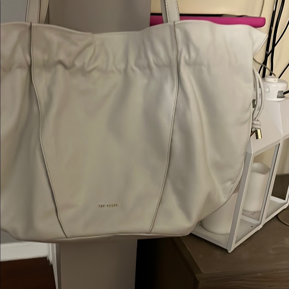 Ted baker white leather bag